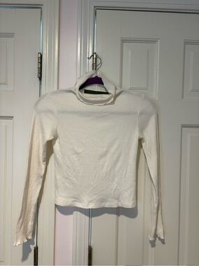 Enza Costa off-white Ribbed Long Sleeve Turtleneck